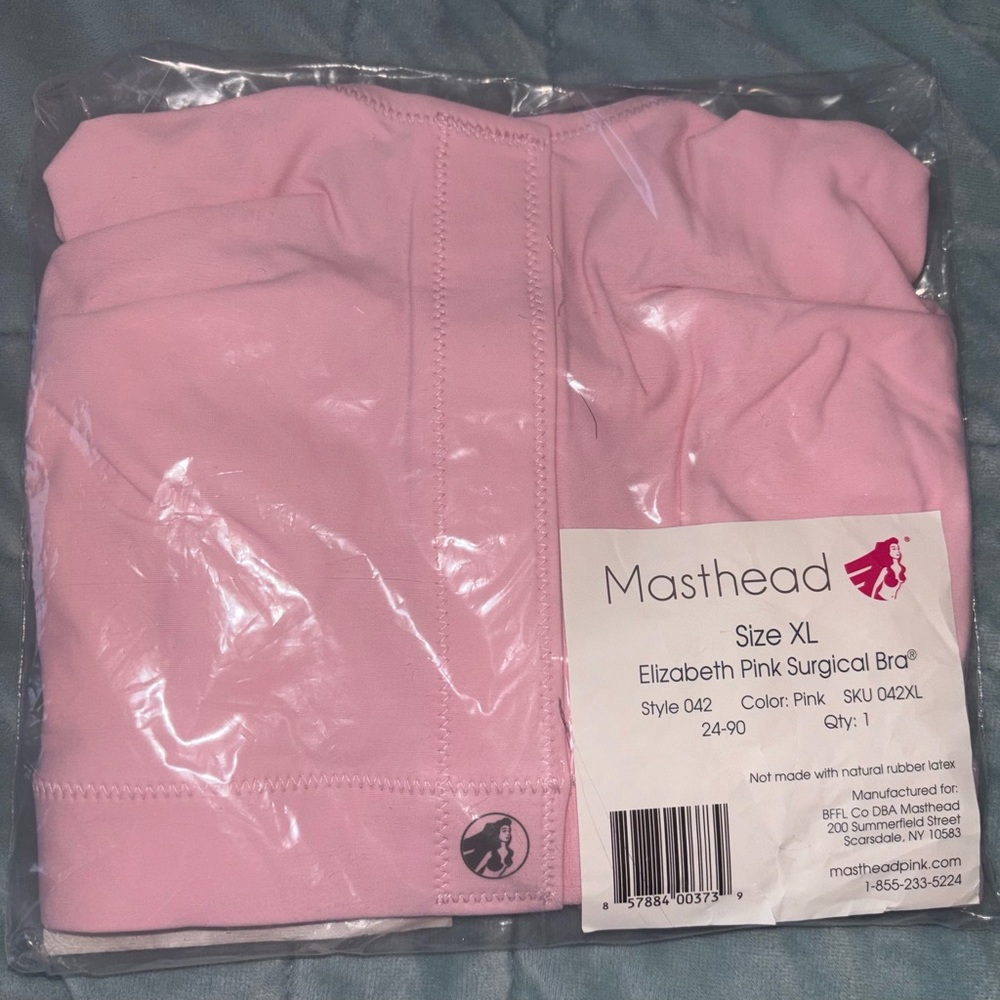 Masthead Pink Surgical Bra - Size XL